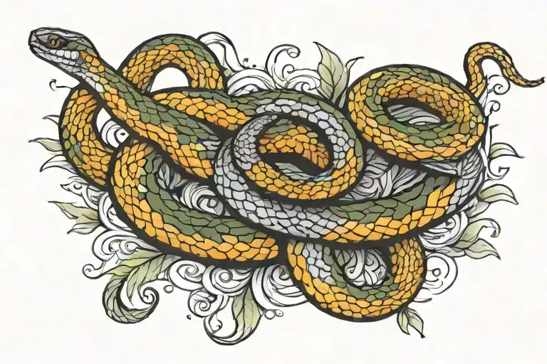 Snake Wrapped Around Nexk