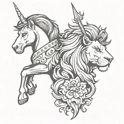 Lion And Unicorn Head