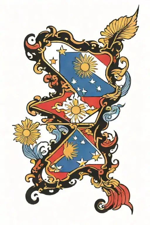 Philippines Flag Primarily Black