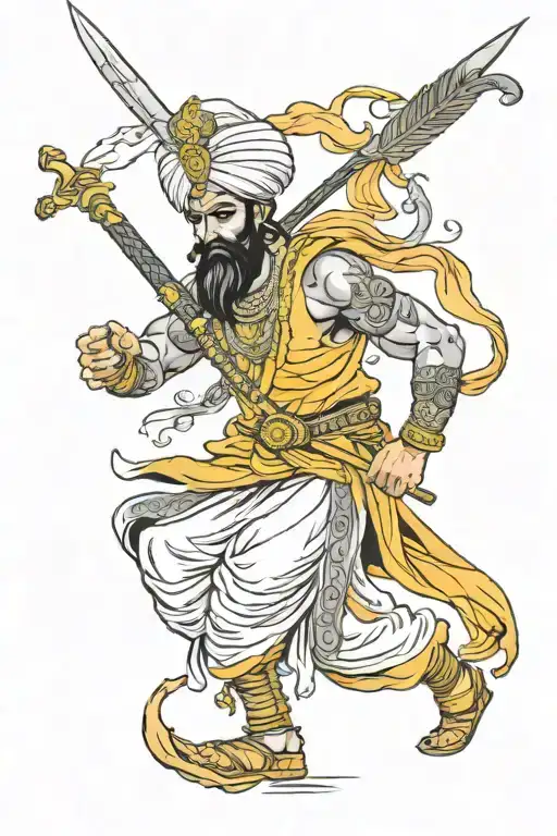 Sikh Warrior Wielding