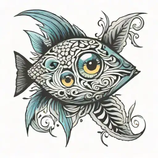 Landscape Inspired Eyes Fish