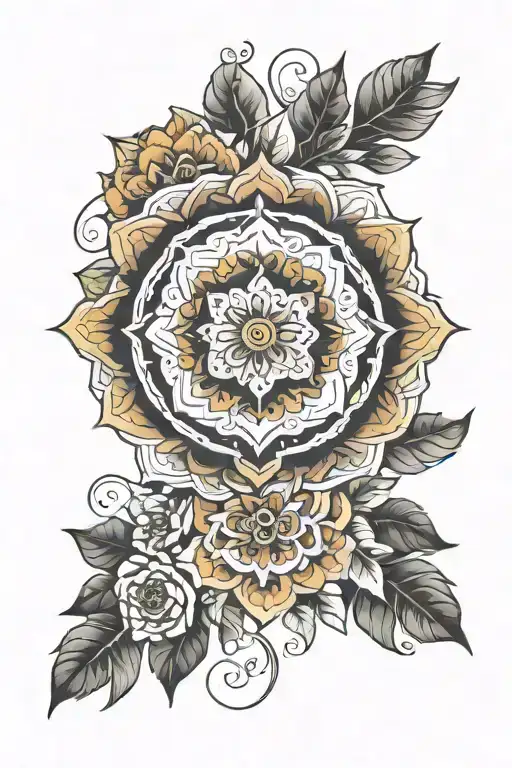 Nature Elements Like Mandala Design