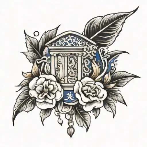 Greece Tattoo Design