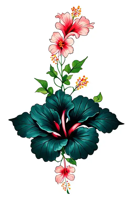 Hibiscus Vine Flowers Growing