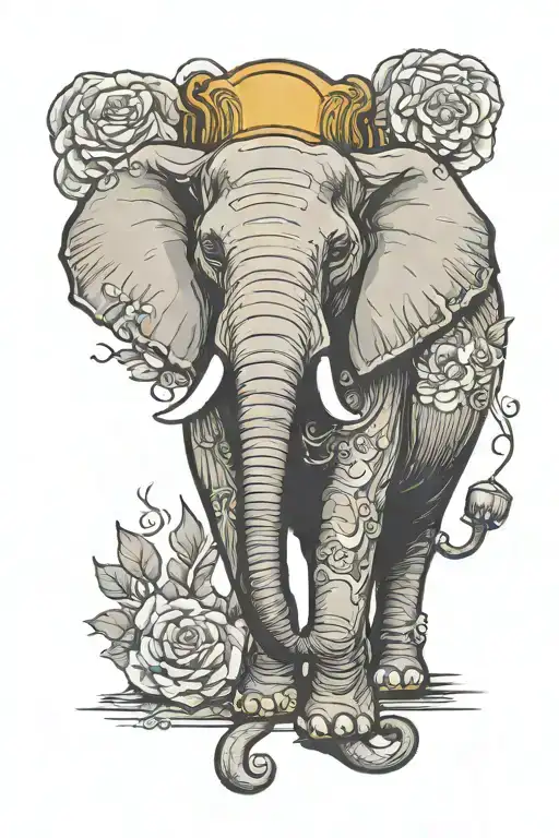 Elephant And Pint Glass Surrounded