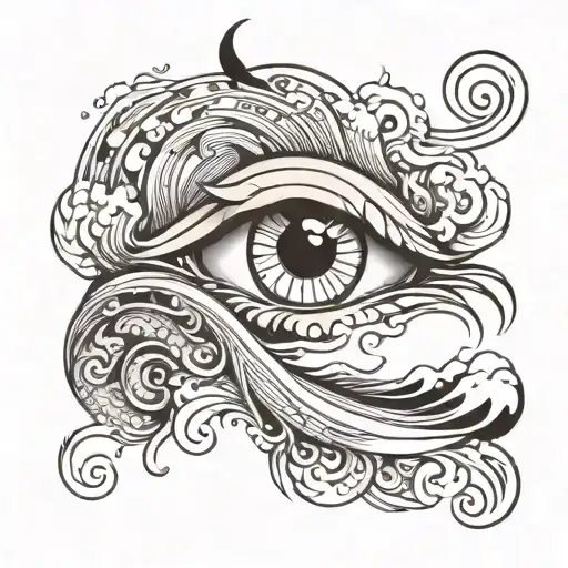 Lines Abstract Eyes Wave