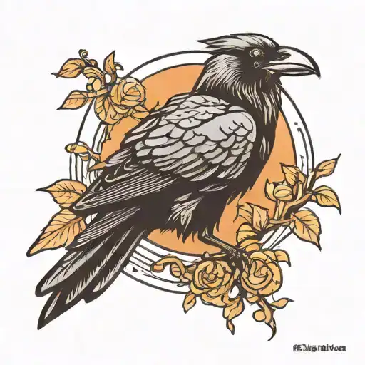 Classy Crow With A Moon