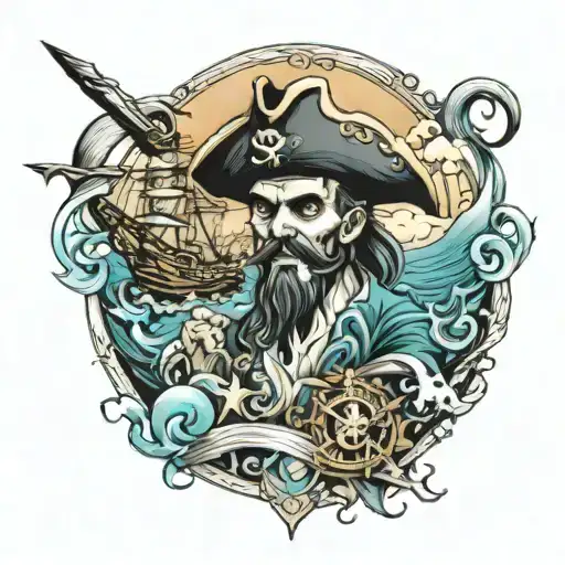 Pirate And Ocean