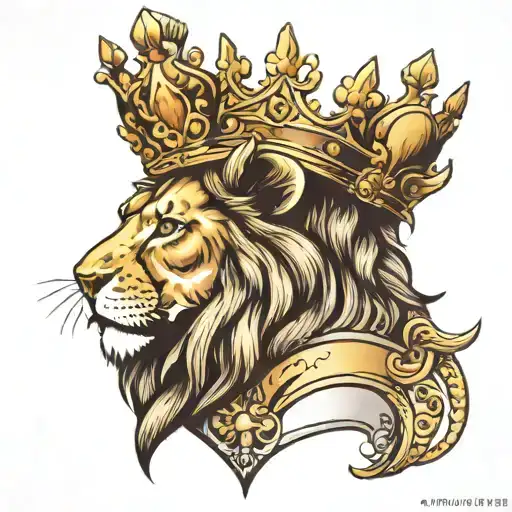 Lion Wearing A Crown