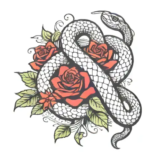 Snake Tattoo With Birthdate In Roman Numerals