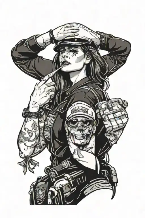 Female Veteran Saluting