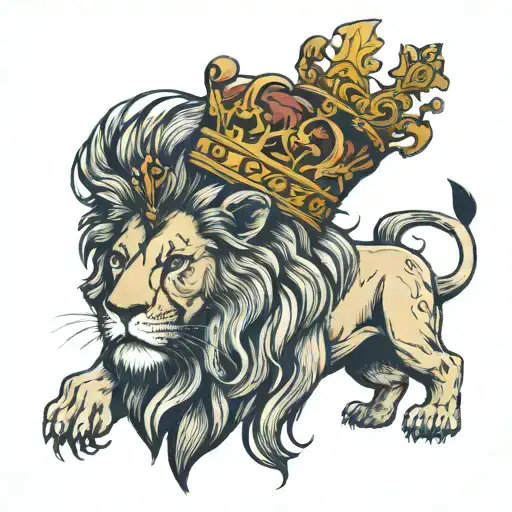 Lion Wearing A Crown