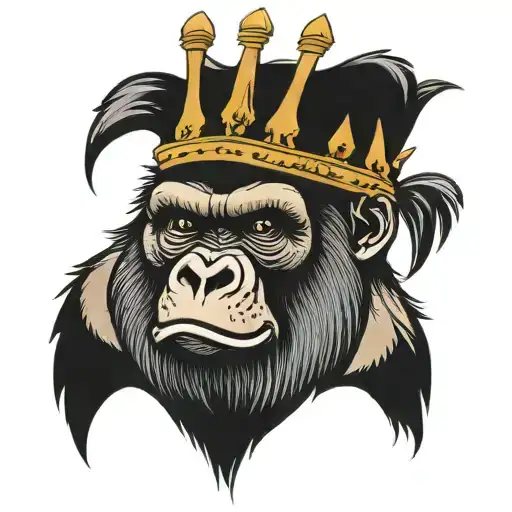 Gorilla Wearing A Crown