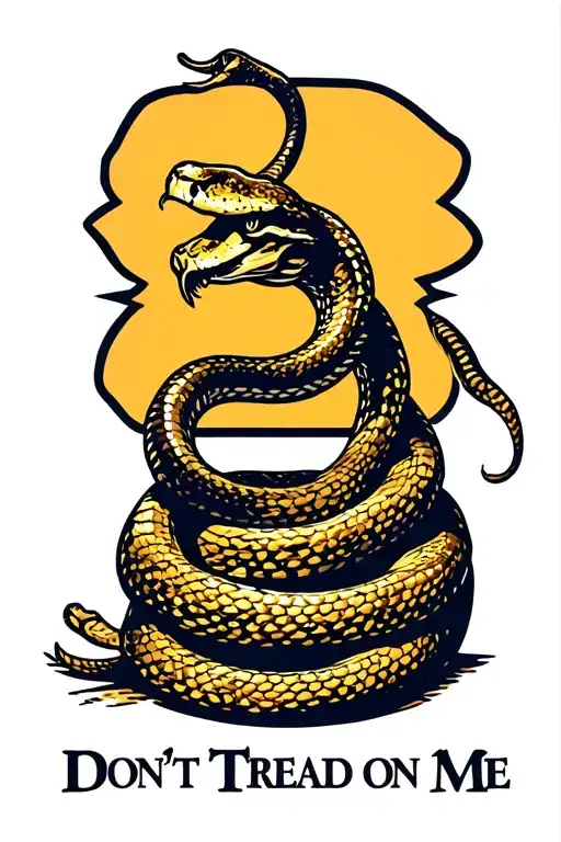 Don't Tread On Me Snake Patriot Yellow 2Nd Amendment