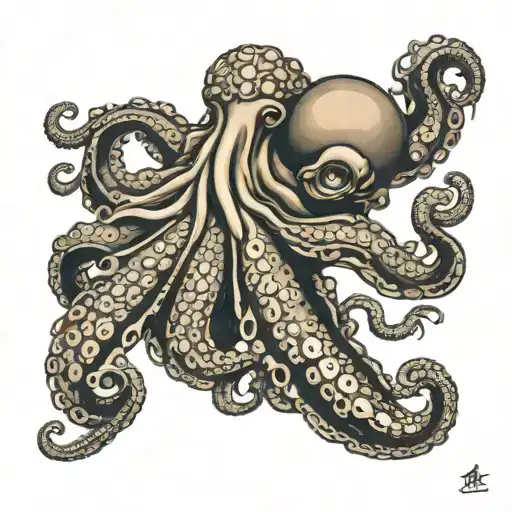 Octopus Wrapping Around Divers Torso