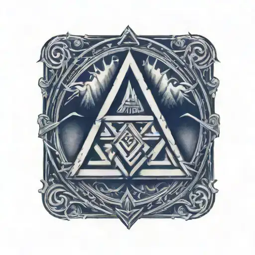 Valknut And Vegvisir Symbol