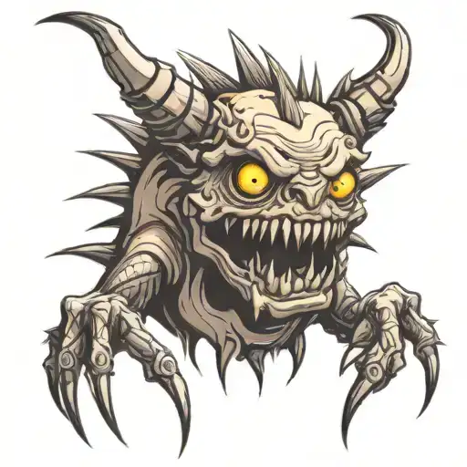 Creepy Monster With Spikes