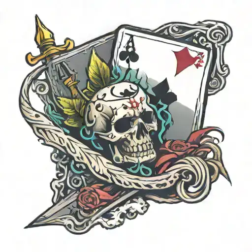 The Dead Mans Hand With The Unknown Card In The Back With A Bullet Hole In It