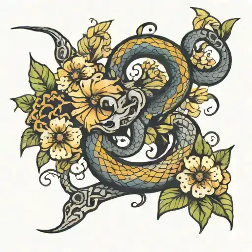 Snake Flowers Wrapped