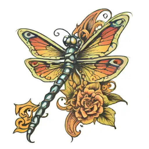 Dragonfly With The Letter T Shirt