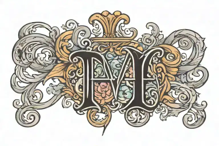 I Want A Tattoo With The Letters H P A Which Are The Initials Of My 3 Children