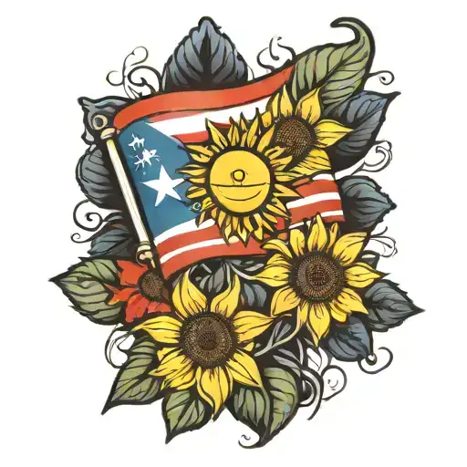 Puerto Rico Flag And Sunflower Incorporated