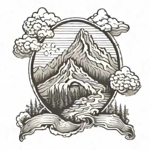 Mountain Range In The Shape Of The Letter G