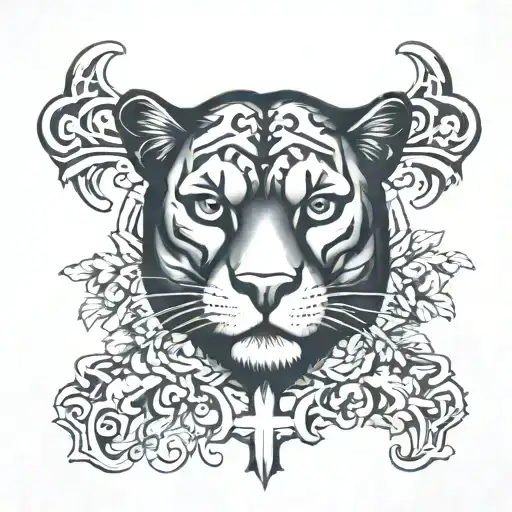 Panther Christian Cross