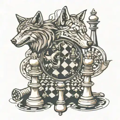 Chess And Wolf Surrounded