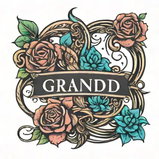 Grand Kids Name Intertwined