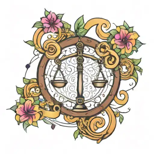 Libra Symbol Intertwined