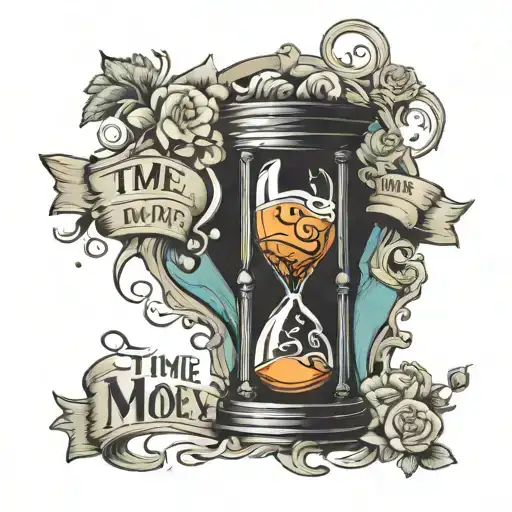 Hour Glass With The Quote Time Is Money