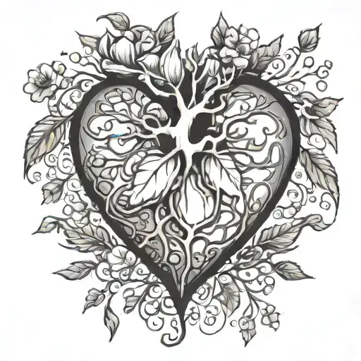Root And Love Heart