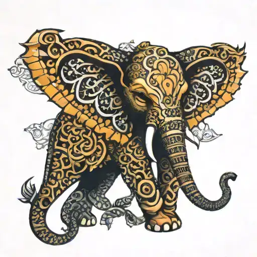 Sun With Elephant Ears And Leapord Full Body