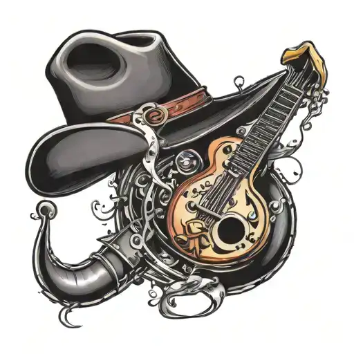 Music Note And Cowboy Hat