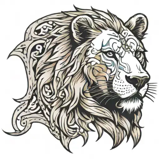 Bear Morphing Into Lion Head