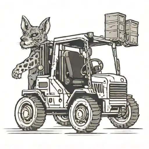 Animal Driving A Forklift