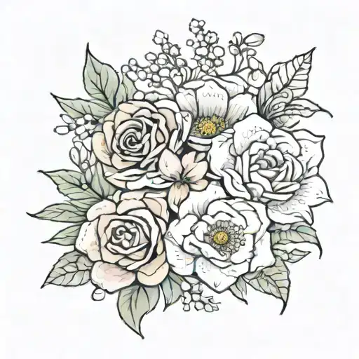 Birth Flower Bouquet September June July December Flowers