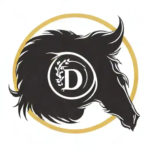 Letter D In A Circle Surrounding