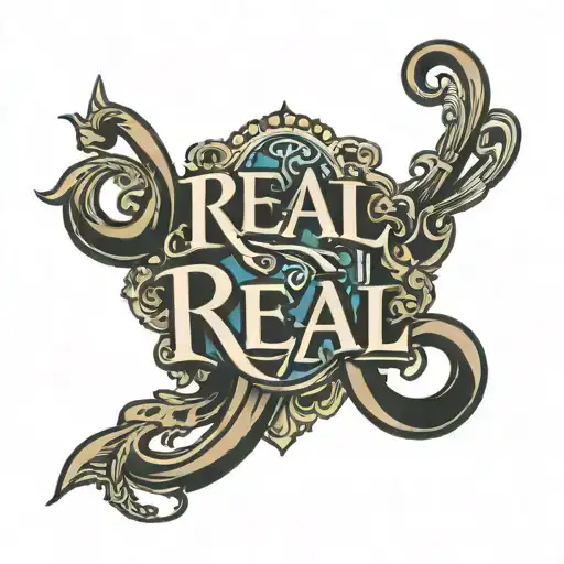 Word ''Real'' With Ultras Liberi Font