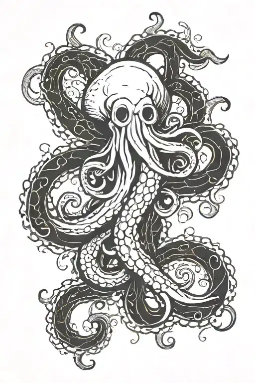 Squid Style Kraken Wrapping Around Forearm