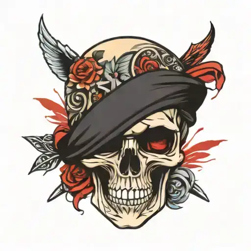 Skull Rock Star With Bandana