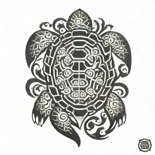 Polynesian Turtle Swimming