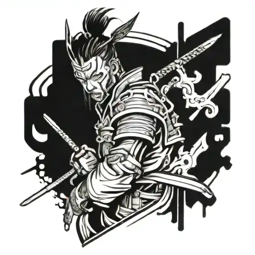 Cyberpunk Samurai Warrior