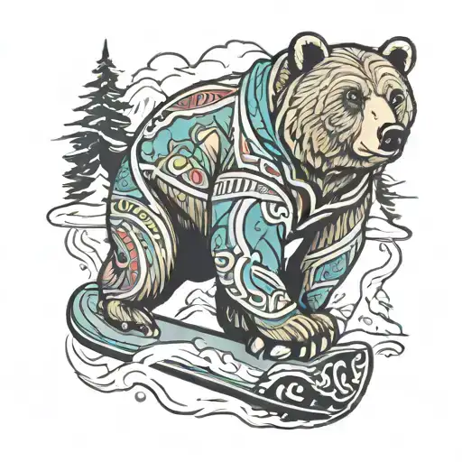 Snowboard Mountaint Bear