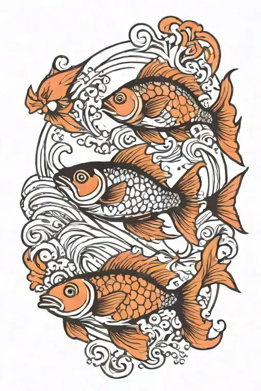 Ocean With Fish Surrounded