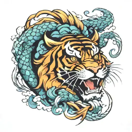 Braided Japanese Tiger And Dragon