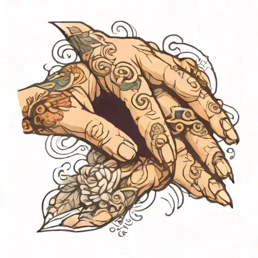 Baby Hand On Top Of Moms Hand