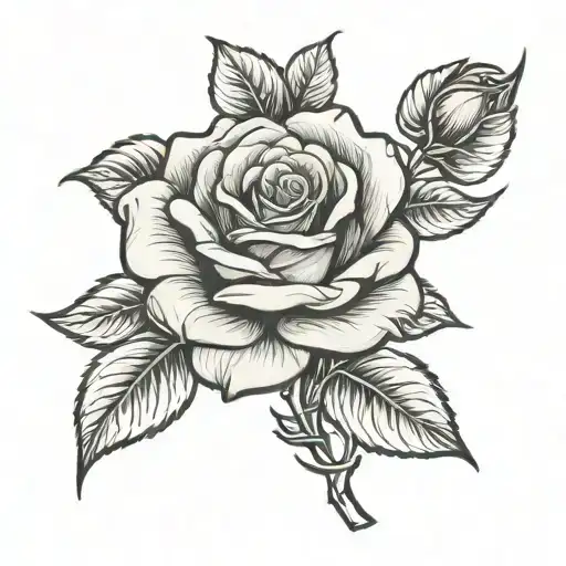 Rose With The Name On Stem