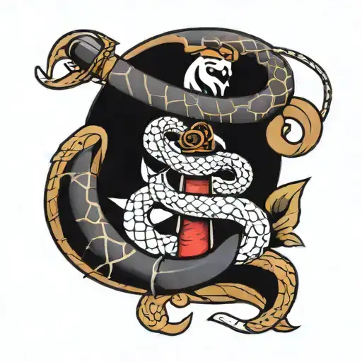 Anchor And Snake Wrapped